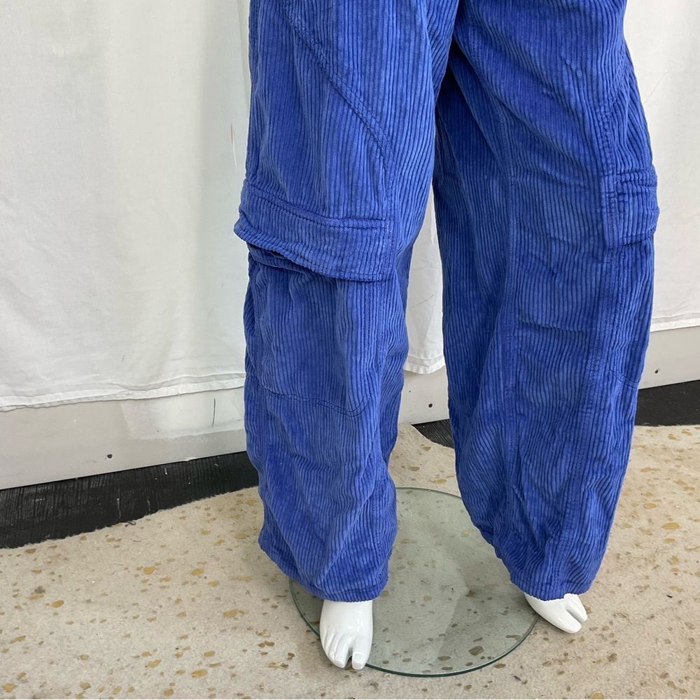Urban Outfitters BDG Y2K Wide Leg Relaxed Cargo Corduroy Skater Pant Blue 31 - Picture 12 of 17